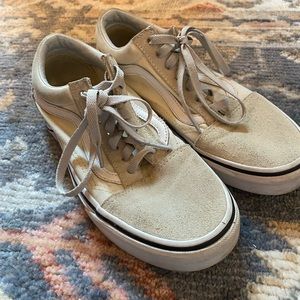 Off white suede/canvas vans